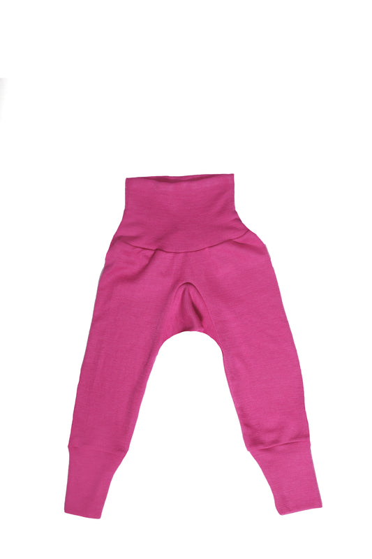 Cei mai comozi pantaloni din lână și mătase organică, roz - Cosilana