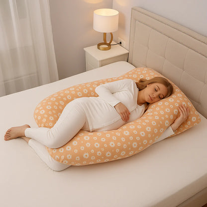 Pernă pentru Gravide 100% bumbac organic 3 în 1 - Twindeco Maxim