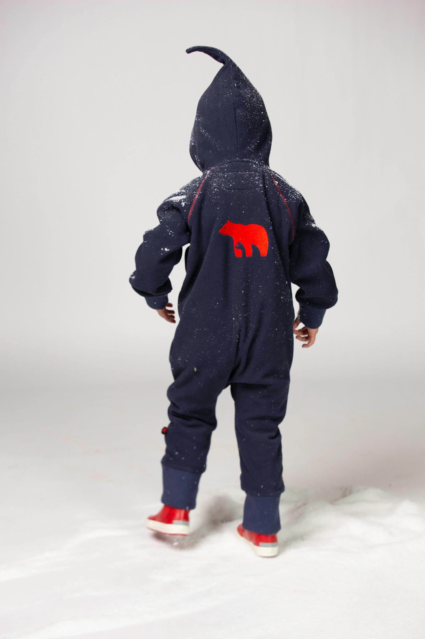 Overall din fleece - dark blue/red - DucKsday