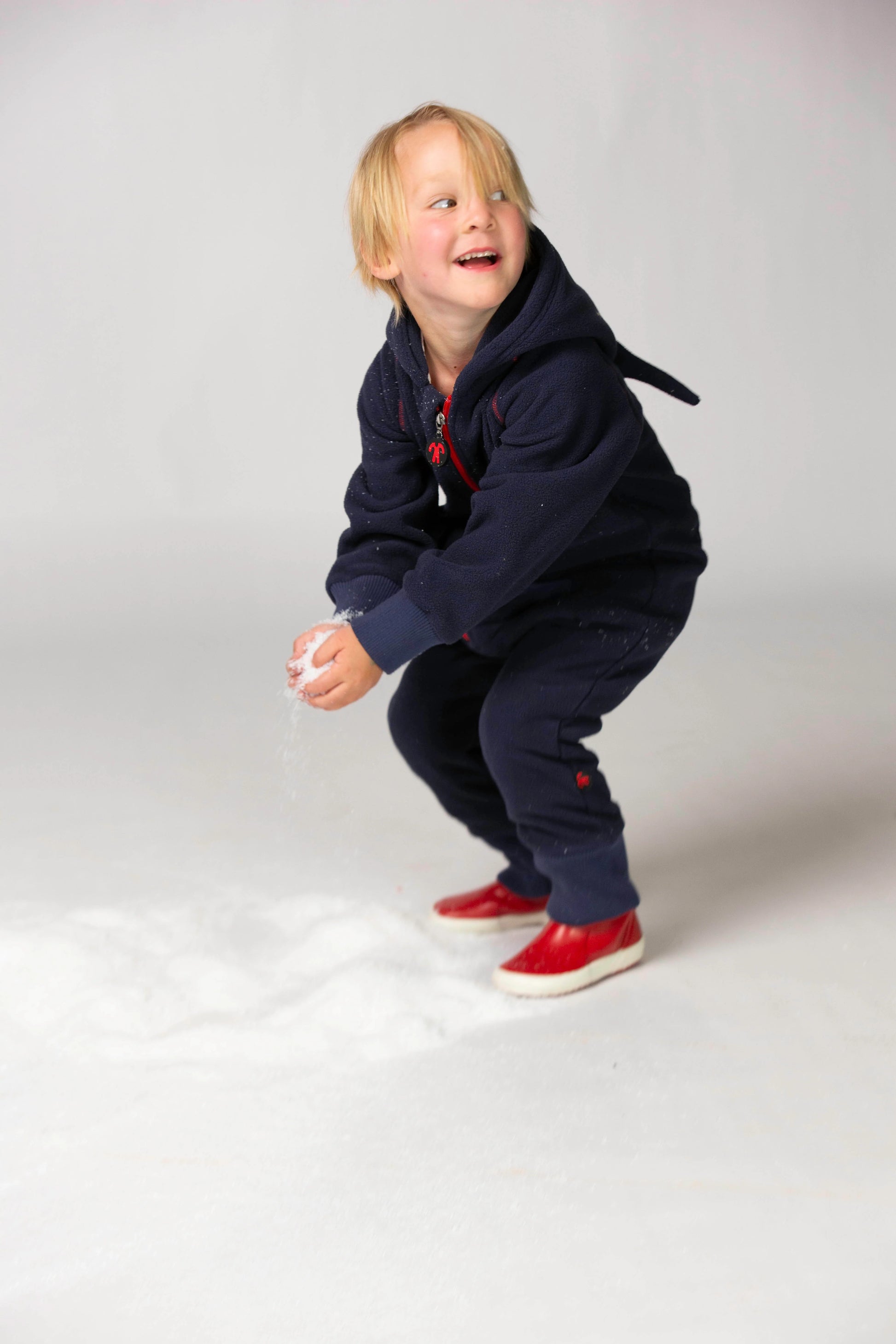 Overall din fleece - dark blue/red - DucKsday