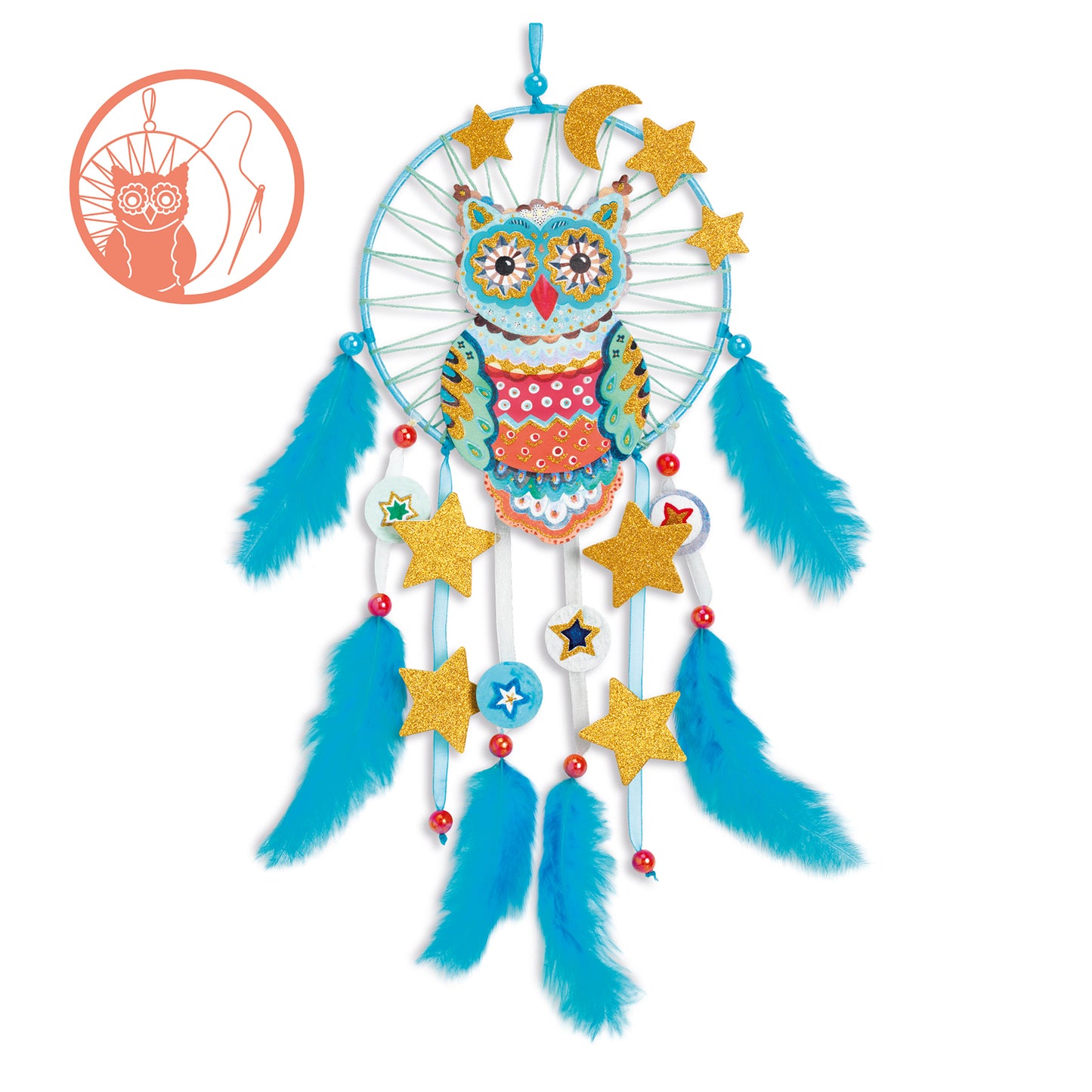 Joc creativ DIY Dreamcatcher bufnița, Djeco