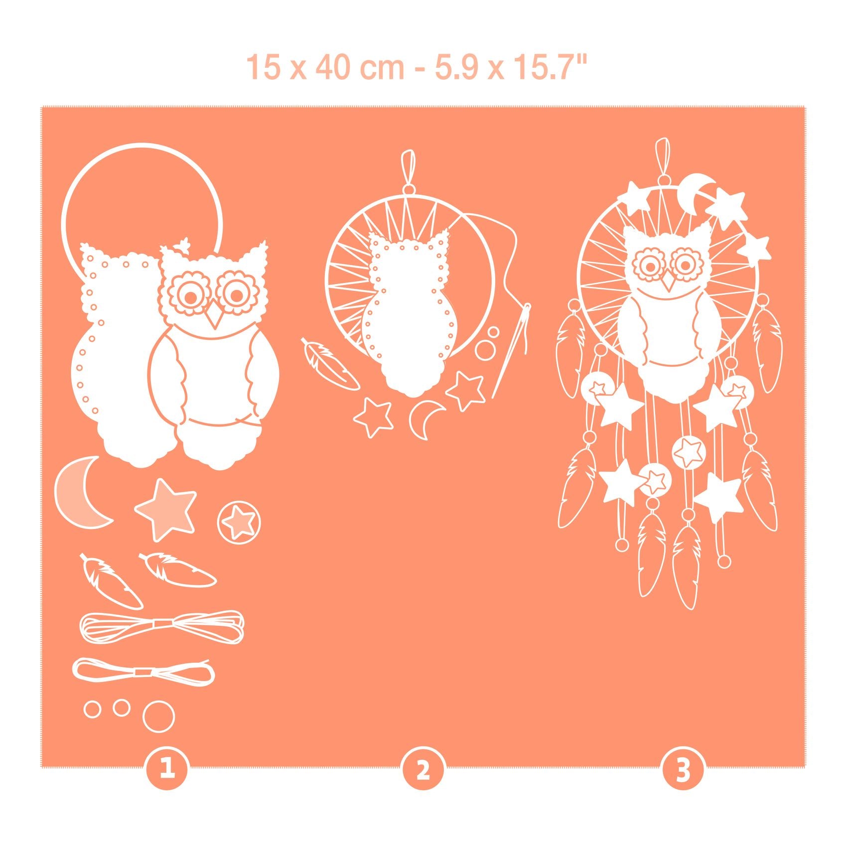 Joc creativ DIY Dreamcatcher bufnița, Djeco