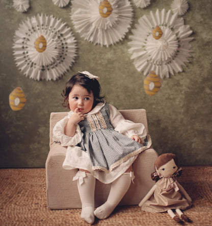 Fotoliu pentru copii Mentă, din catifea - Twindeco