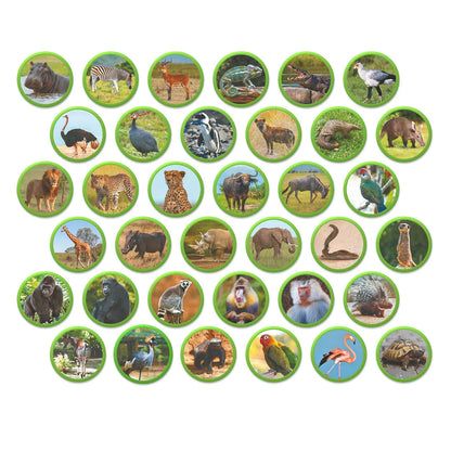 Set magnetic Montessori Animale din Africa – 36 magneți educativi - Dodo Toys