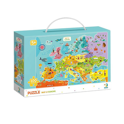 Puzzle Harta Europei, 100 piese - Dodo Toys
