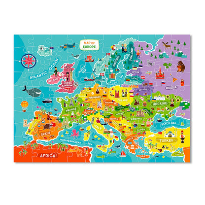 Puzzle Harta Europei, 100 piese - Dodo Toys