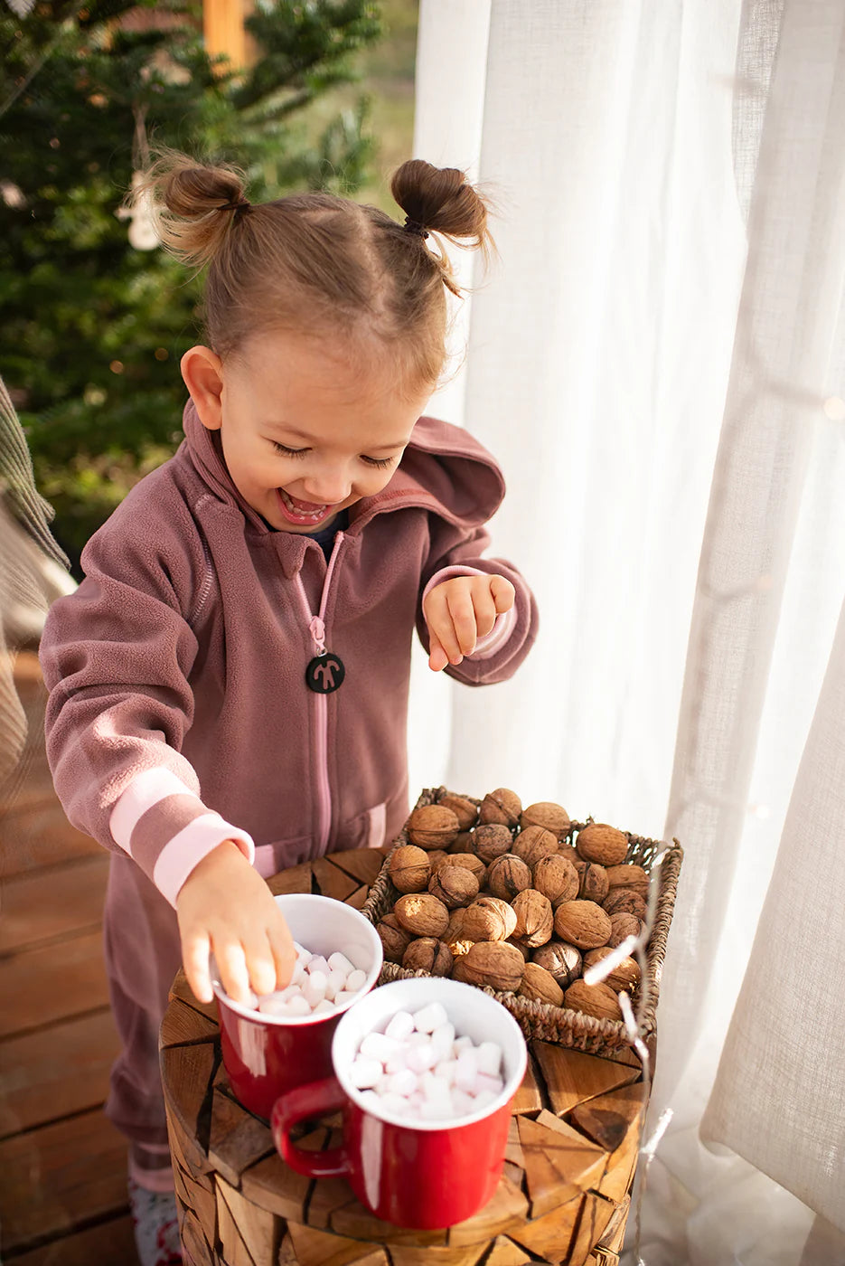 Overall din fleece - Dark Rose - DucKsday