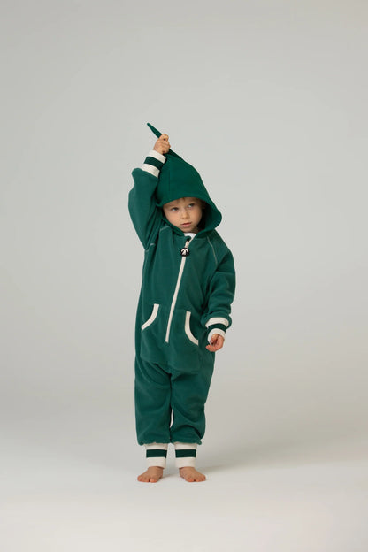 Overall din fleece - Dark Green - DucKsday