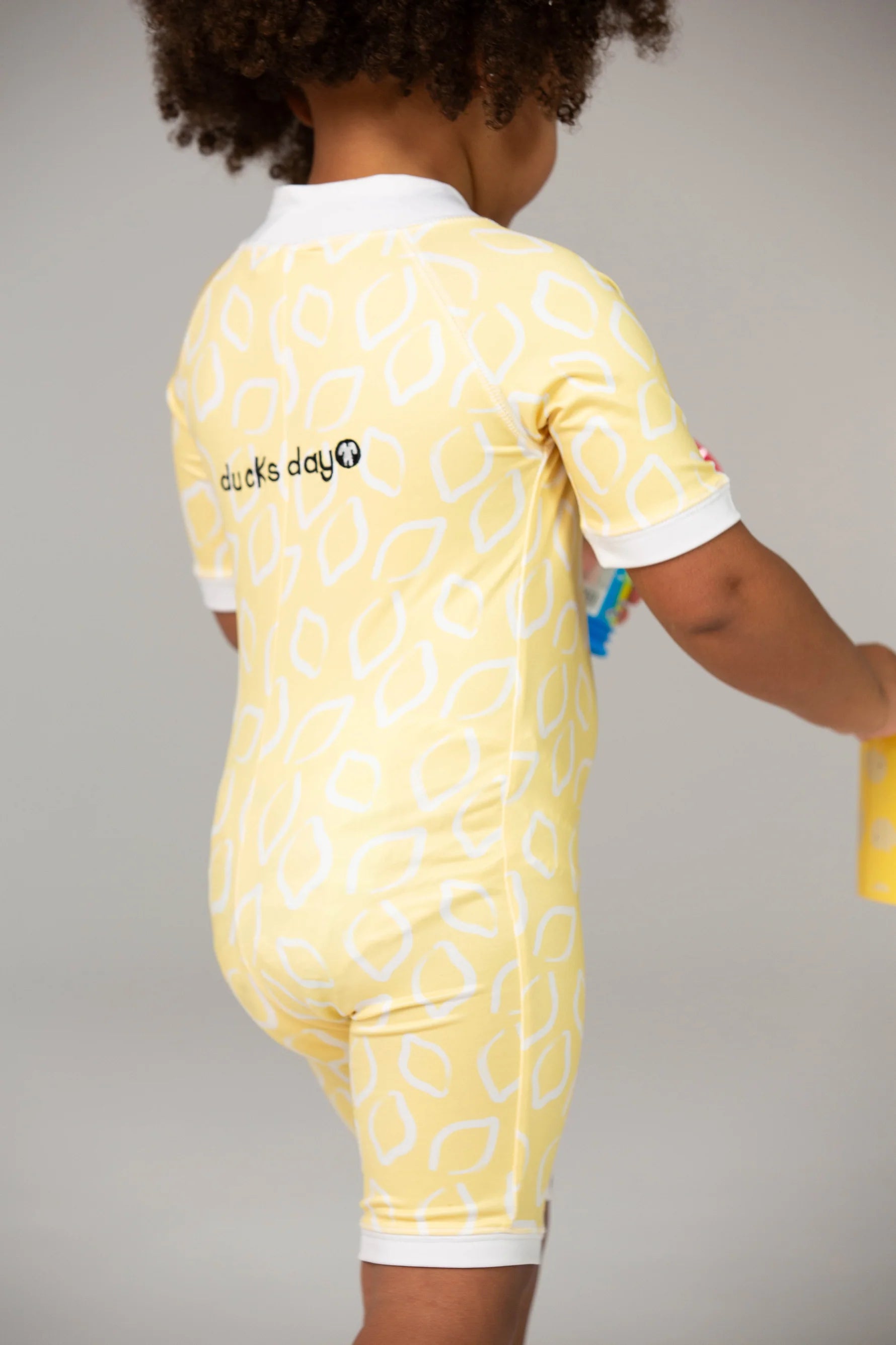 DucKsday - Costum pentru înot din lycra cu protecție solară UPF 50+ - Lemon