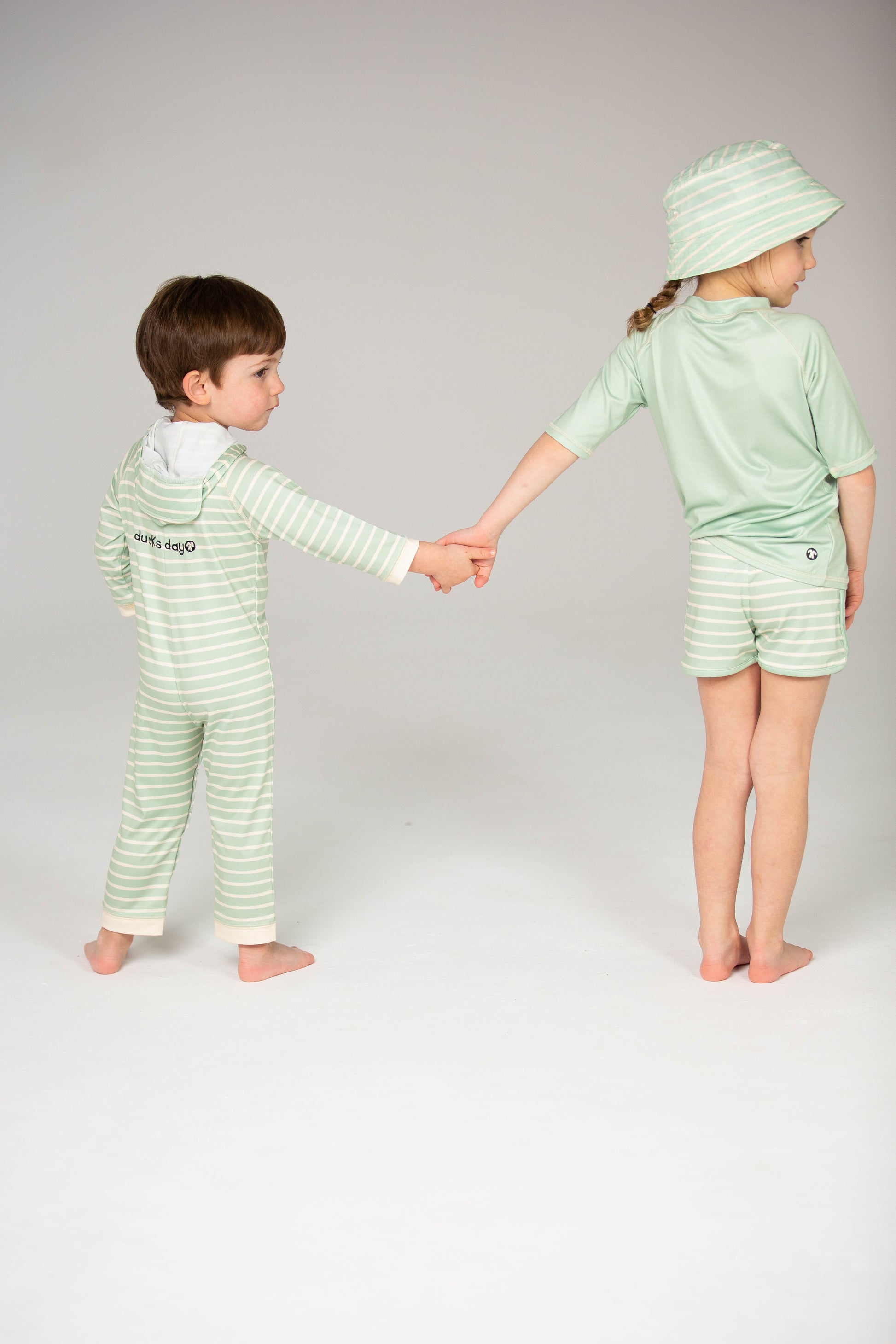 DucKsday - Tricou pentru înot cu protecție solară UPF 50+ - Light Green