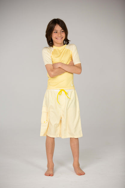 DucKsday - Tricou pentru înot cu protecție solară UPF 50+ - Lemon
