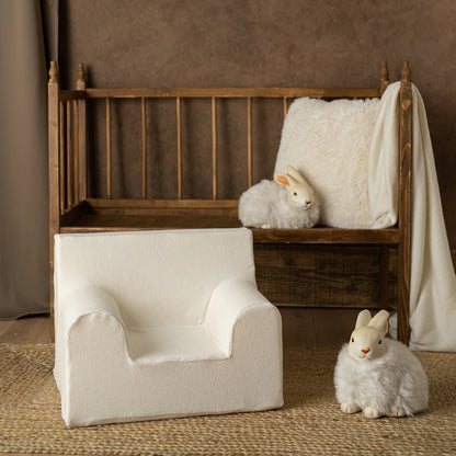 Fotoliu pentru copii Mentă, din catifea - Twindeco