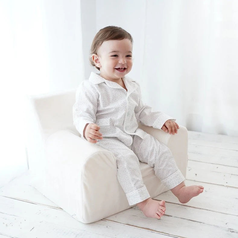 Fotoliu pentru copii Mentă, din catifea - Twindeco