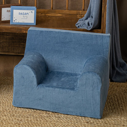 Fotoliu pentru copii Mentă, din catifea - Twindeco