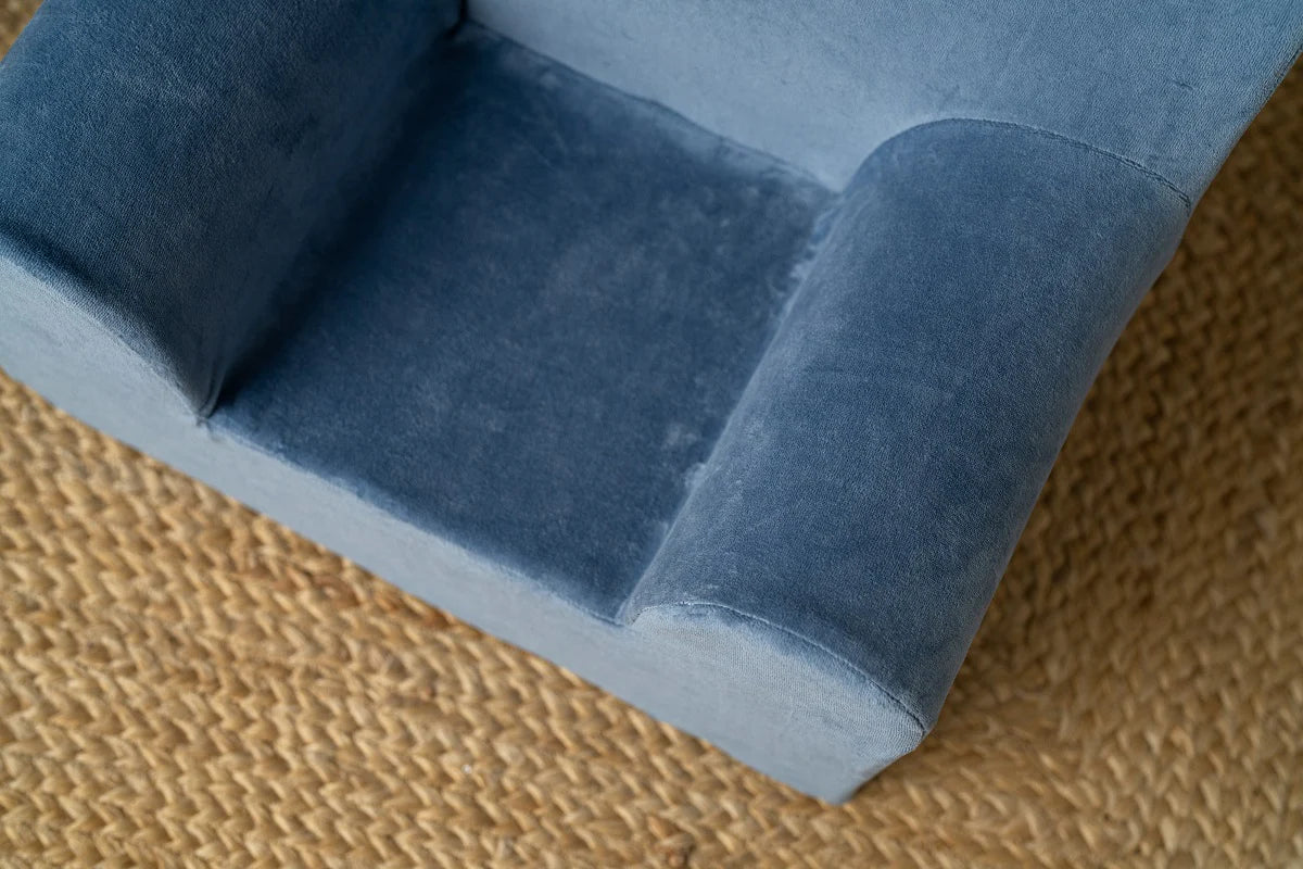 Fotoliu pentru copii Mentă, din catifea - Twindeco