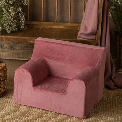 Fotoliu pentru copii Mentă, din catifea - Twindeco