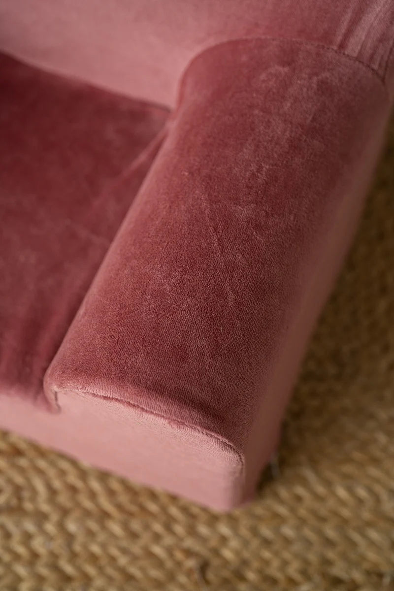 Fotoliu pentru copii Mentă, din catifea - Twindeco