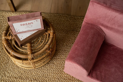 Fotoliu pentru copii Mentă, din catifea - Twindeco