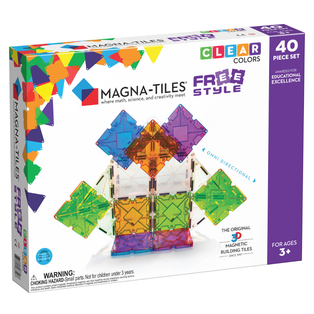 Magna-Tiles Freestyle cu magneți mobili (40 piese)