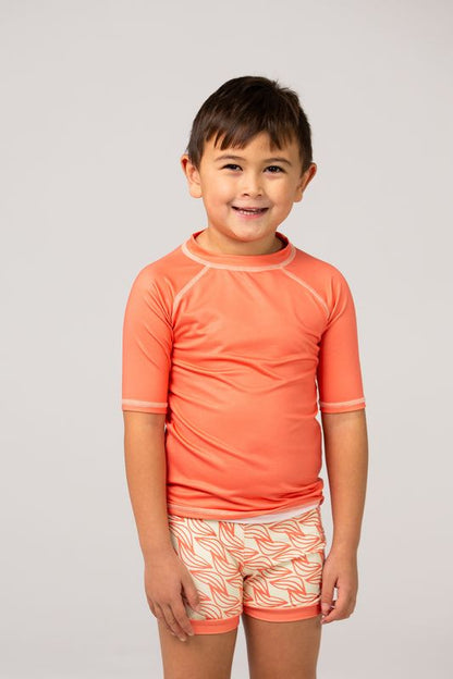 DucKsday - Tricou pentru înot cu protecție solară UPF 50+ - Coral