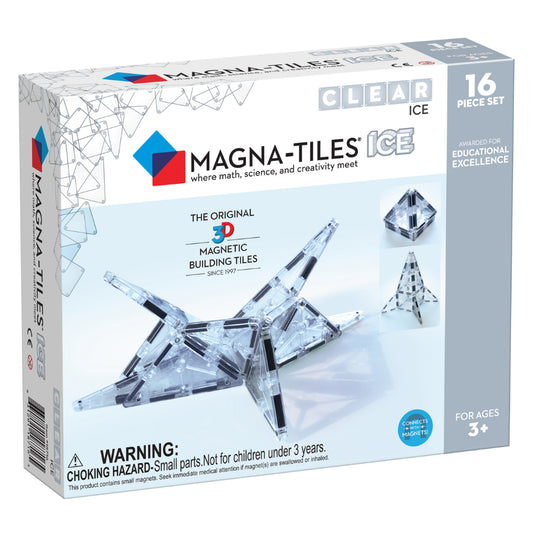 Magna-Tiles ICE Transparent – set magnetic (16 piese)