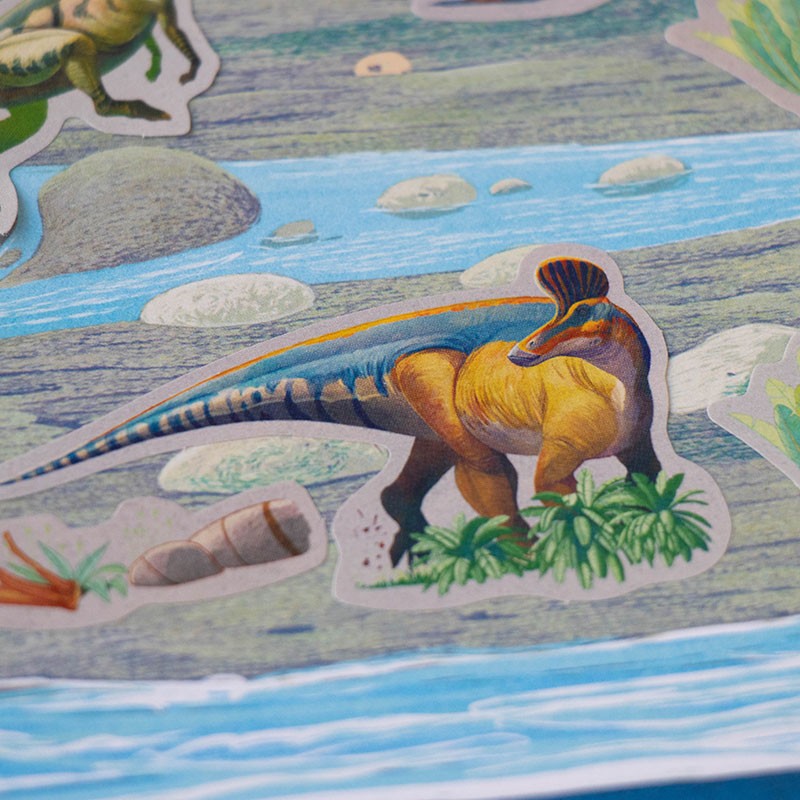 Set cu abțibilduri repoziționabile Londji, Dinozauri