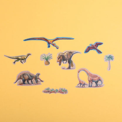 Set cu abțibilduri repoziționabile Londji, Dinozauri