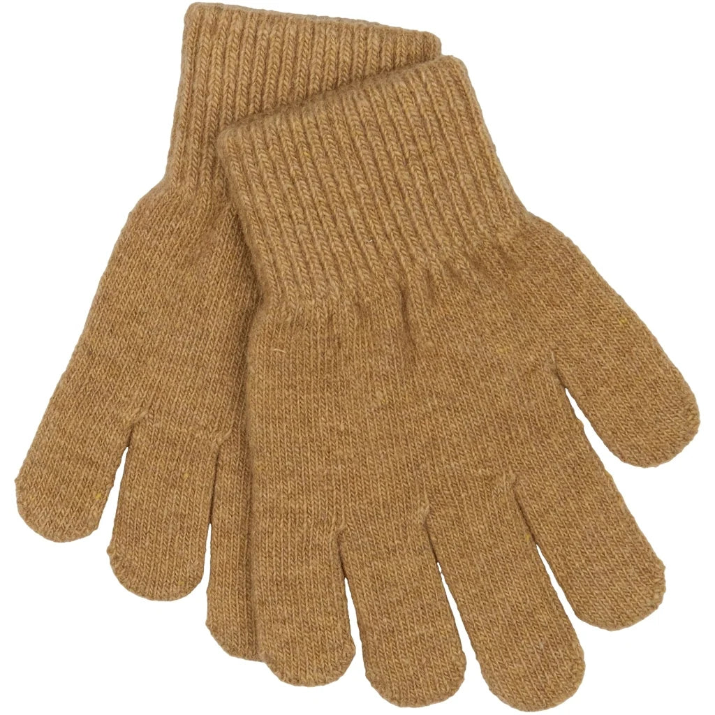 Mănuși tricotate cu lână Magic Gloves Mikk-line - set de 3 perechi Beige - Melange Denver - Brown Melange