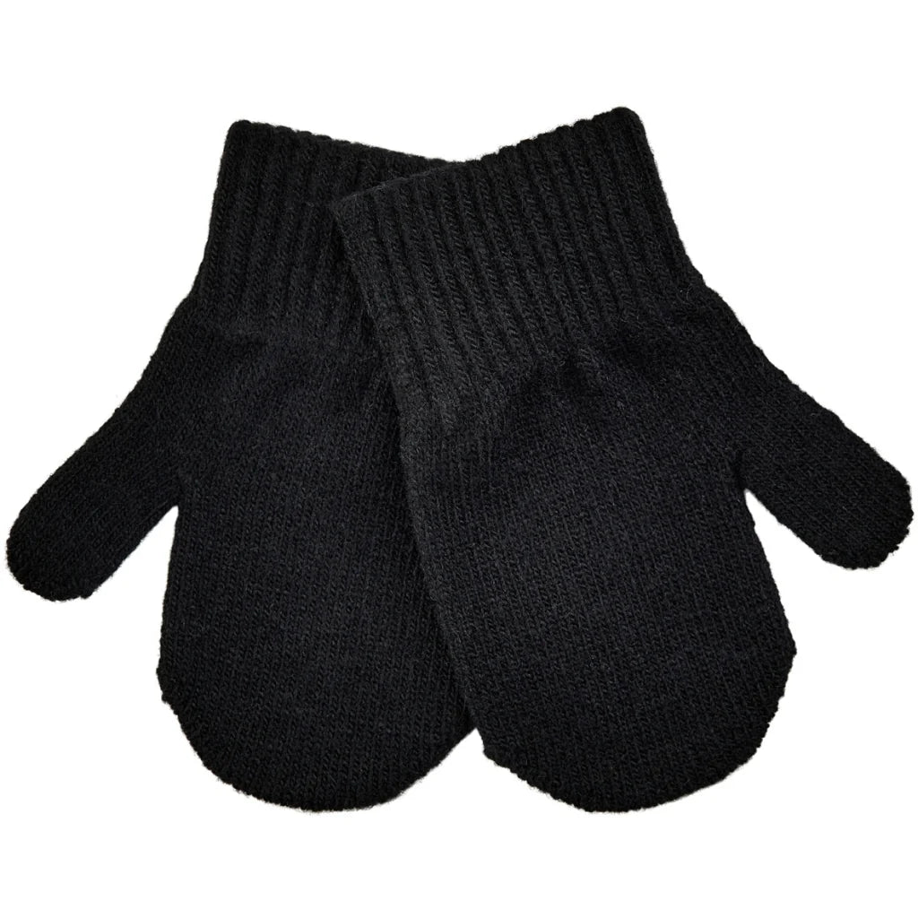 Mănuși Mikk-line tricotate cu lână - set de 3 perechi: Black - Antrazite - Black