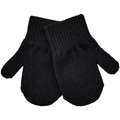 Mănuși Mikk-line tricotate cu lână - set de 3 perechi: Black - Antrazite - Black