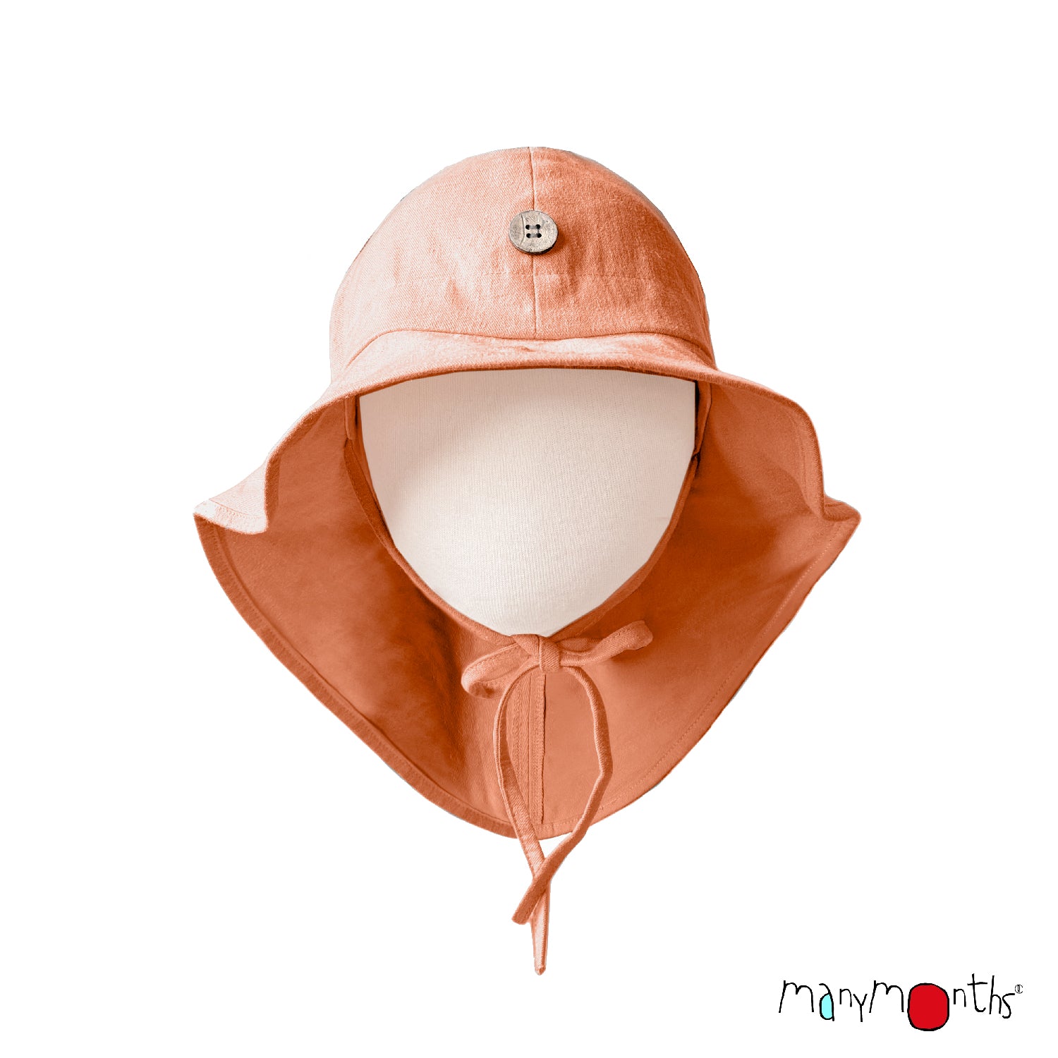 Pălărie ajustabilă ManyMonths Original cânepă și bumbac - Ginger Orange
