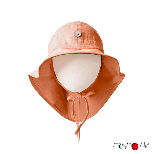 Pălărie ajustabilă ManyMonths Original cânepă și bumbac - Ginger Orange
