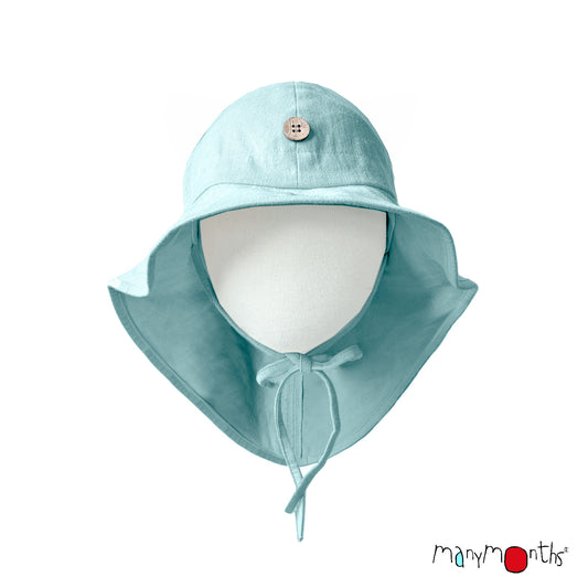 Pălărie ajustabilă ManyMonths Original cânepă și bumbac - Island Aqua