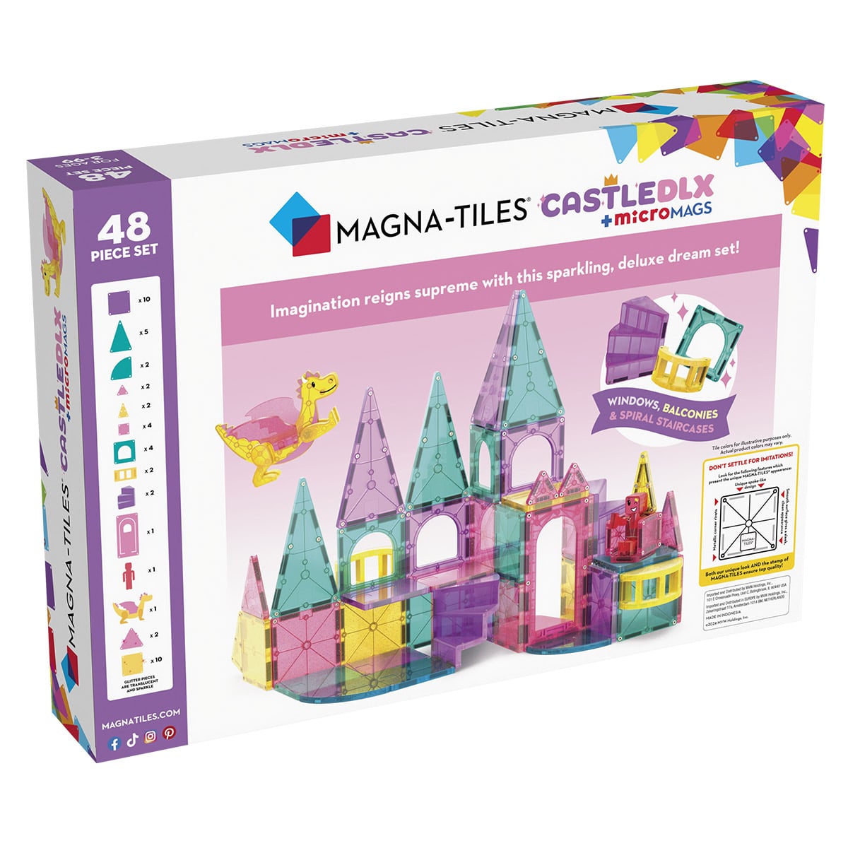 Magna-Tiles Castle Deluxe, 48 piese