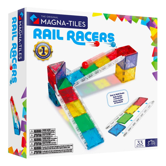 MAGNA-TILES Rail Racers, 33 piese