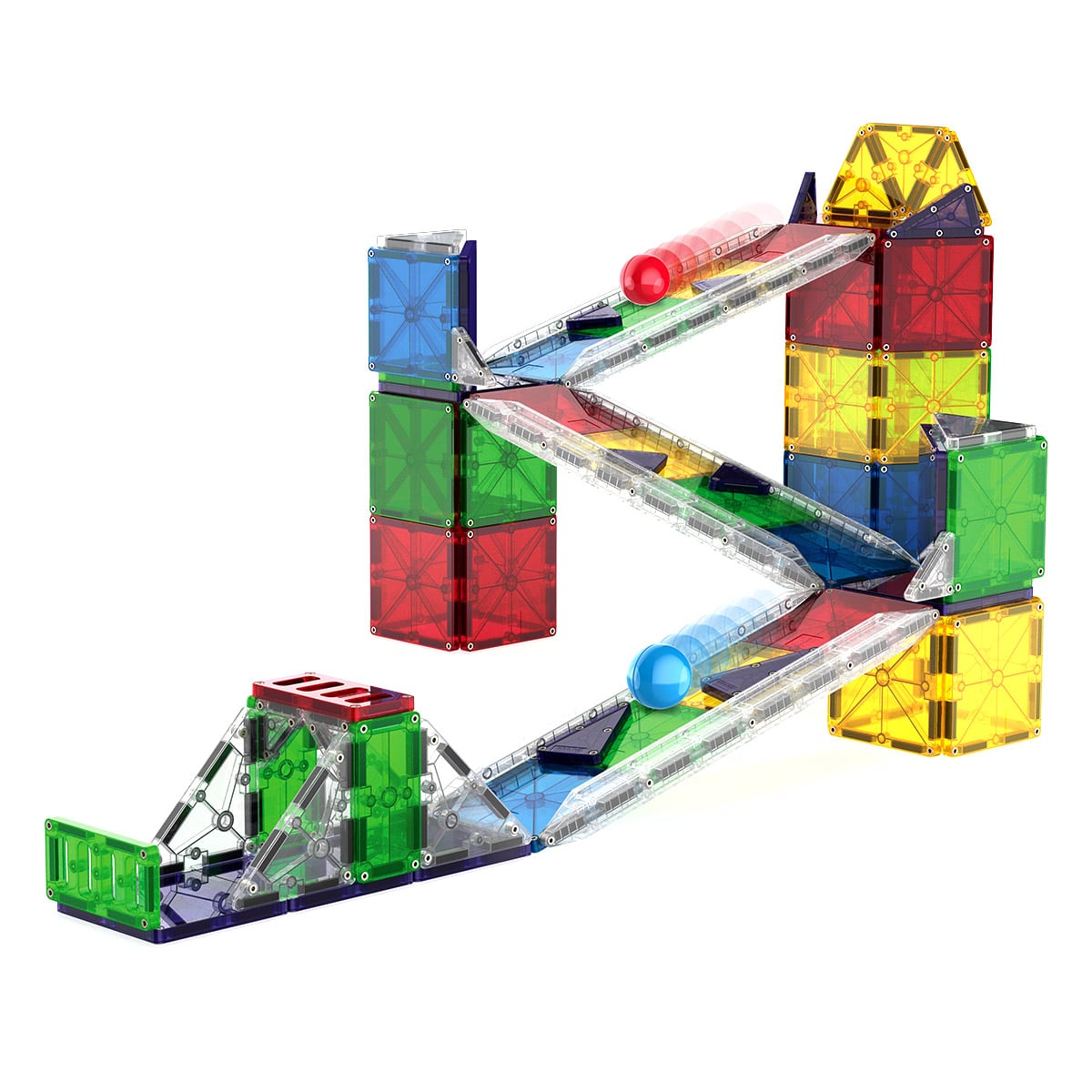 MAGNA-TILES Rail Racers Deluxe, 90 piese
