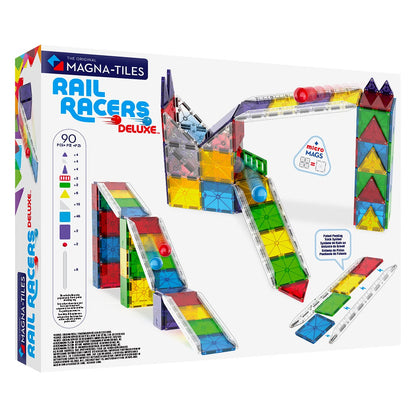 MAGNA-TILES Rail Racers Deluxe, 90 piese