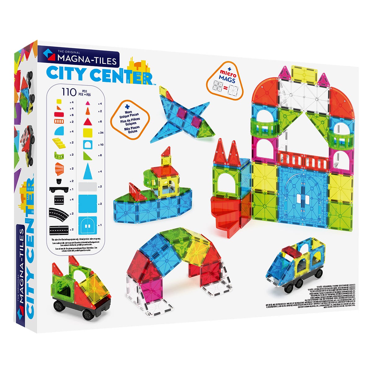MAGNA-TILES City Center, 110 piese