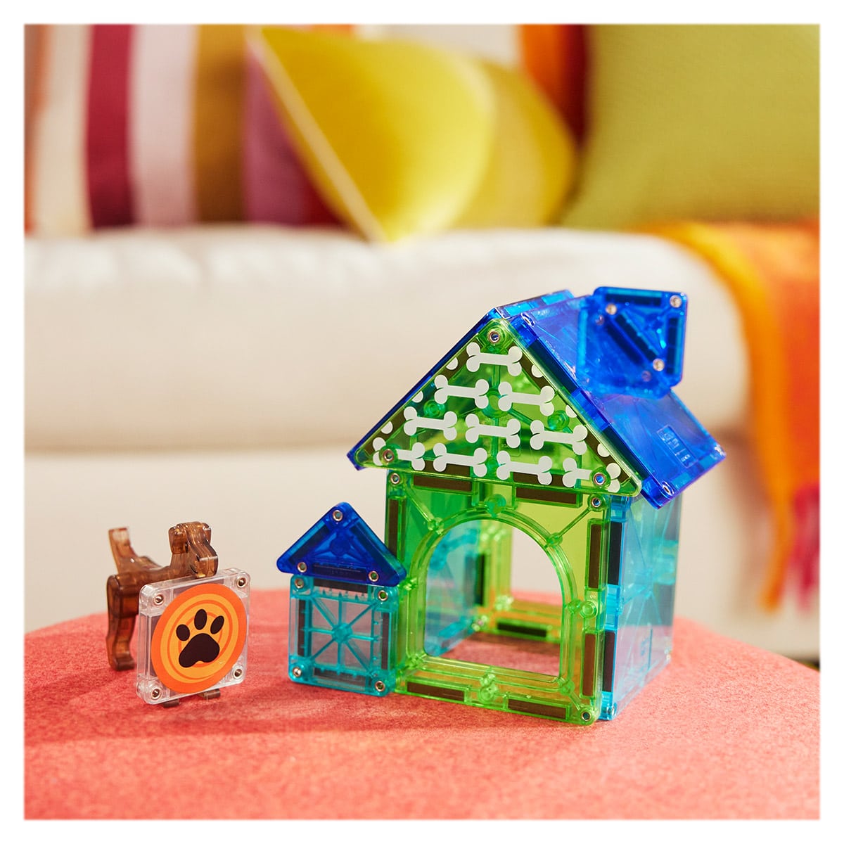 MAGNA-TILES Dog House, set magnetic, 13 piese