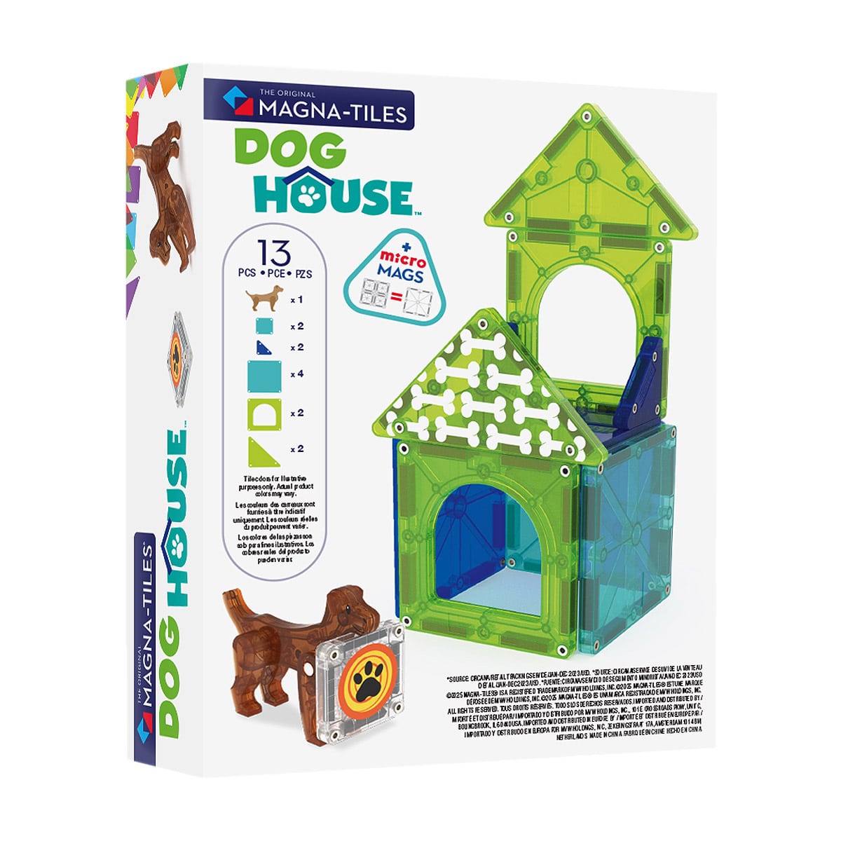 MAGNA-TILES Dog House, set magnetic, 13 piese