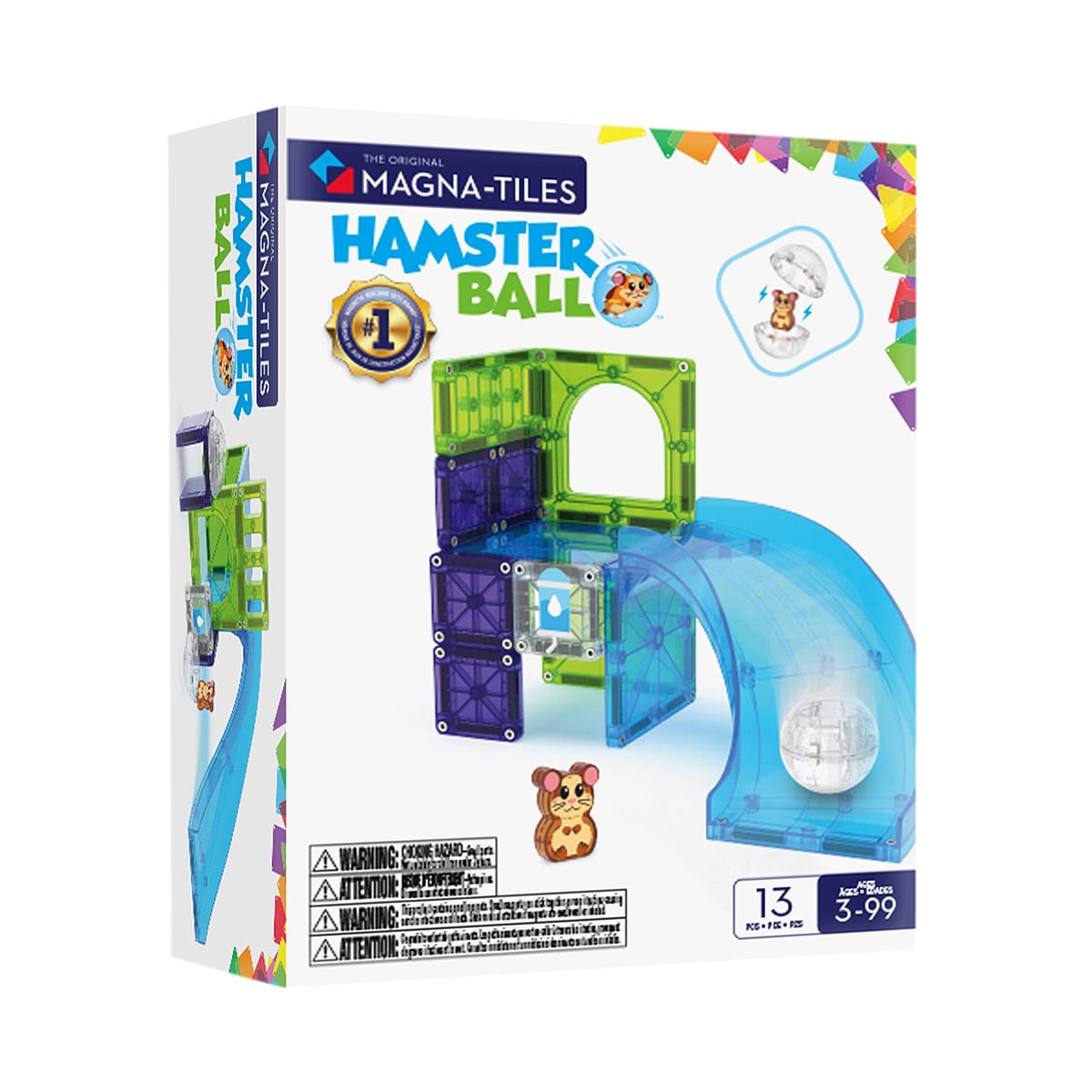 MAGNA-TILES Cursa hamsterului, set magnetic, 13 piese