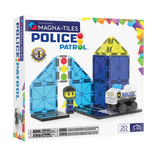 MAGNA-TILES Police Patrol, 20 piese