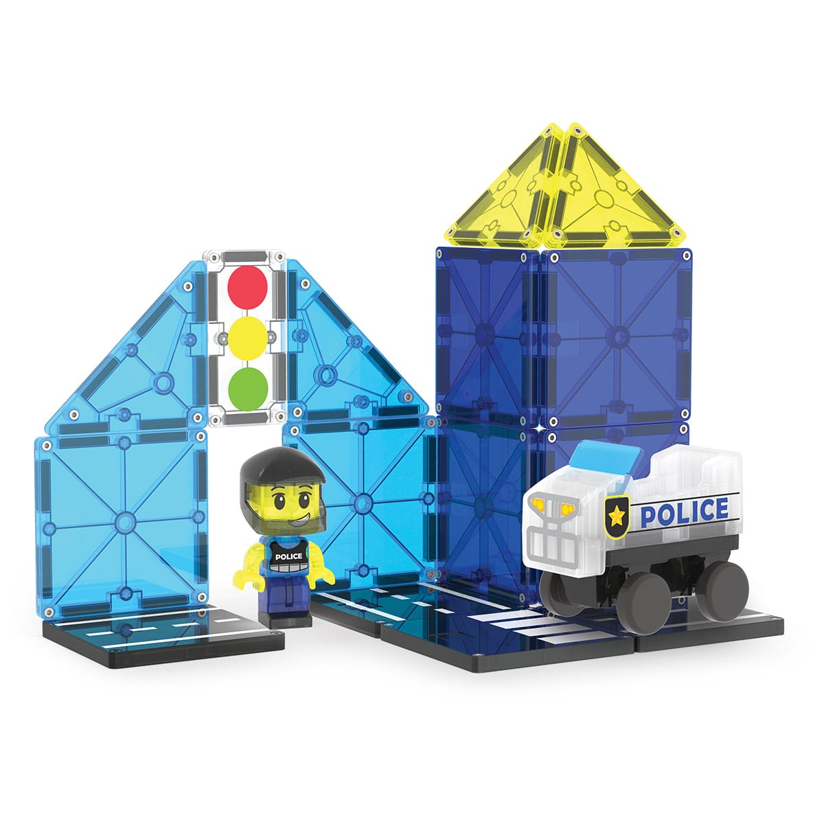 MAGNA-TILES Police Patrol, 20 piese