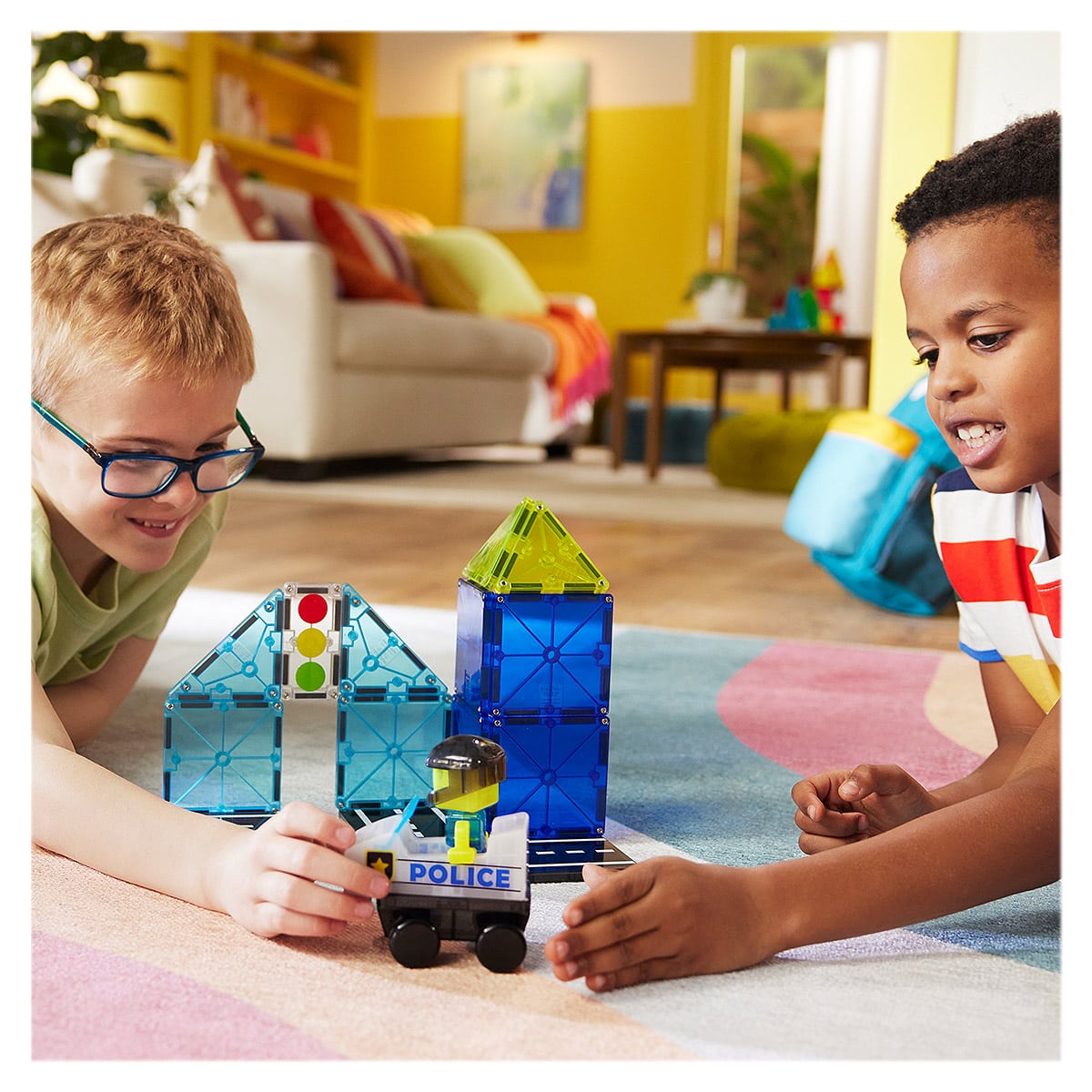 MAGNA-TILES Police Patrol, 20 piese