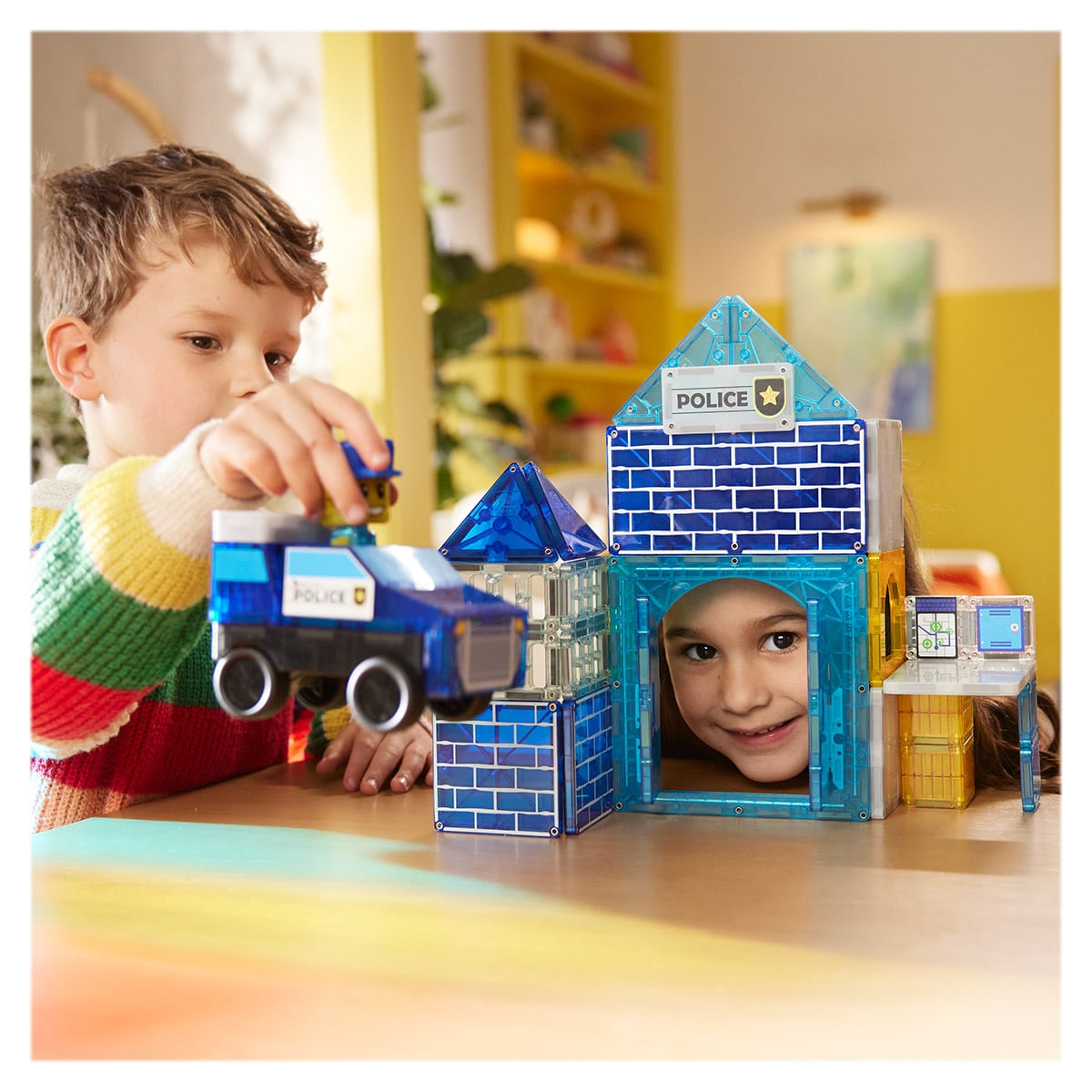 MAGNA-TILES Police Station, 35 piese