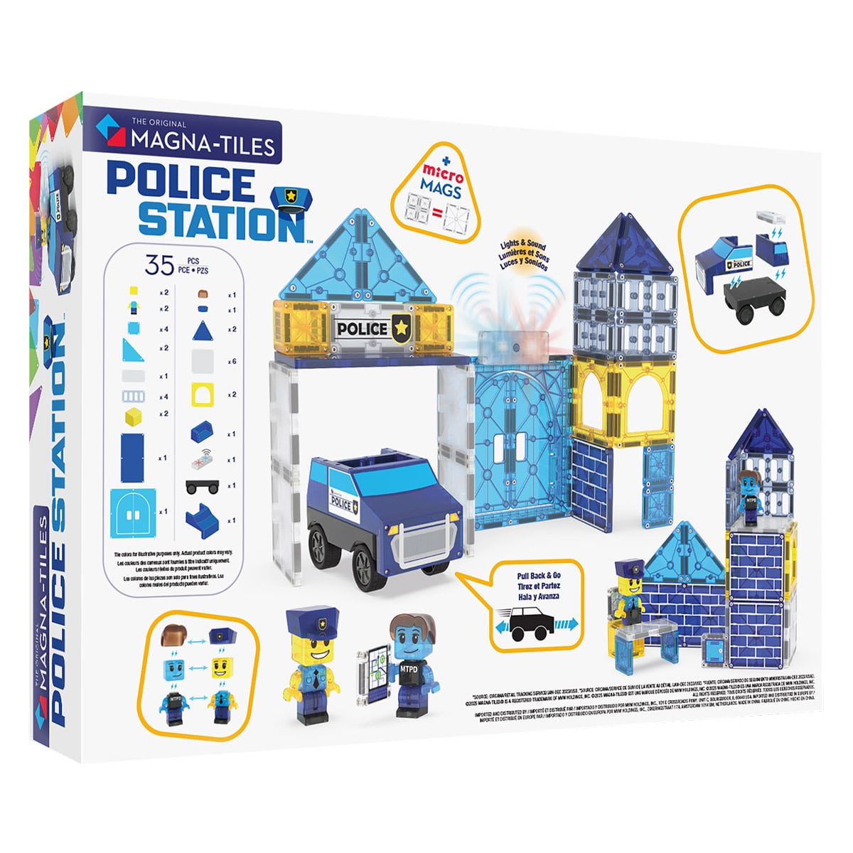 MAGNA-TILES Police Station, 35 piese