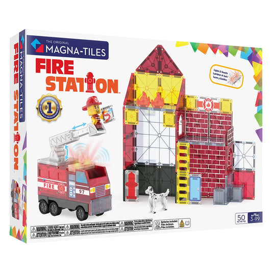 MAGNA-TILES Fire Station, 50 piese