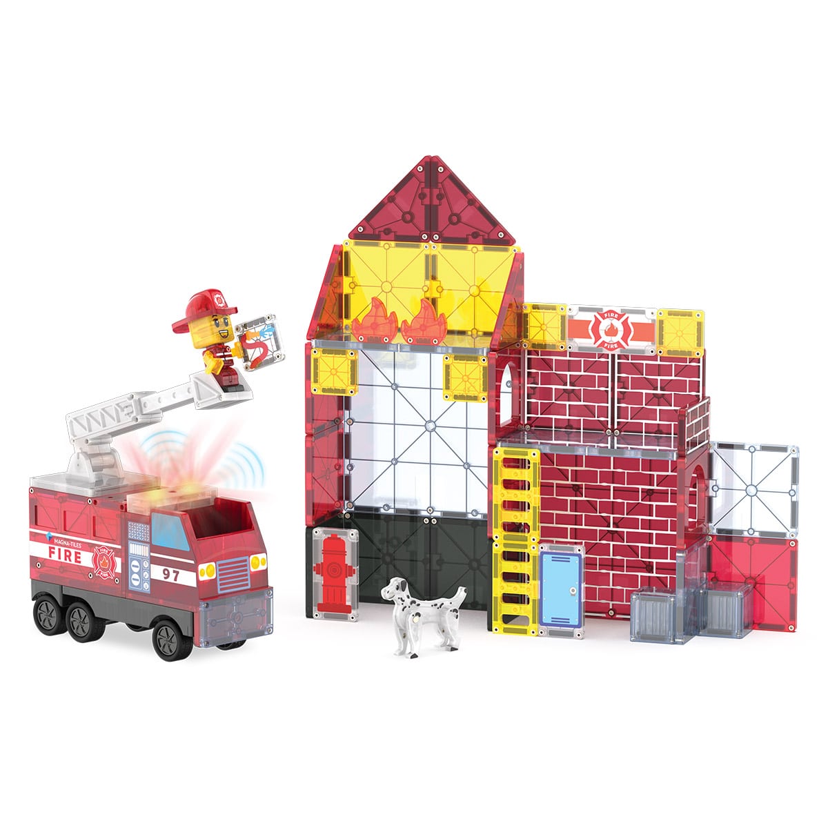 MAGNA-TILES Fire Station, 50 piese