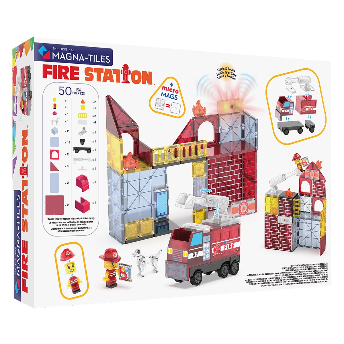 MAGNA-TILES Fire Station, 50 piese