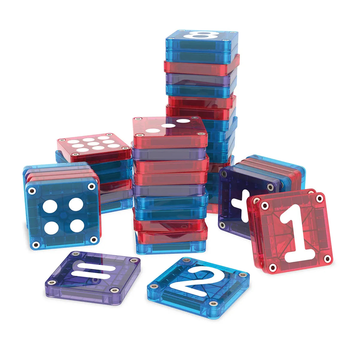 MAGNA-TILES microMAGS Numbers – Set magnetic educativ 56 piese cu cifre și simboluri matematice